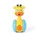 Lanlan Giraffe Tumbler Doll Roly-poly Baby Toys Cute Rattles Ring Bell for Newborns 3-12 Month Early Educational Toy