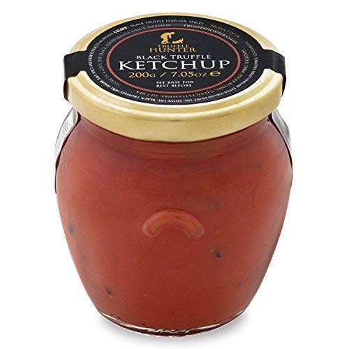 Black Truffle Ketchup (7.05 Oz) by TruffleHunter - Vegan, Vegetarian, Kosher and Gluten Free - Gourmet Condiment