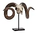 Deco 79 Polystone Sheep Skull on Stand, 22 by 17-Inch