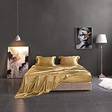 THXSILK Silk Sheet Set 4 Pcs, 7A+ Silk Bed