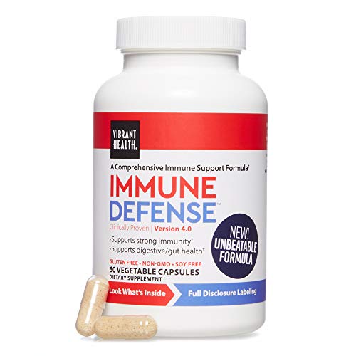 Vibrant Health, Immune Defense, Natural Support for Immune and Digestive Health, Gluten Free, 60 cap - //medicalbooks.filipinodoctors.org