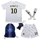 LES TRICOT 2018/2019 Paris Away #10 Neymar JR. Football Futbol Soccer Kids Jersey Shorts Socks Set Youth Sizes (13-14 Years)