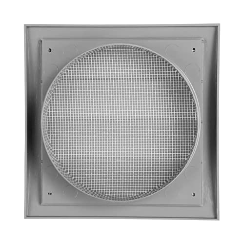 Repa Market Gray Exhaust Hood Vent 6'' Inch With Builtin Pest Guard Screen And Flange, Air Vent