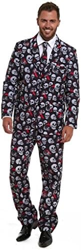 Lekeez Men's Costumes Christmas Xmas Halloween 2016 Stag Do Suit XL Blood Skulls