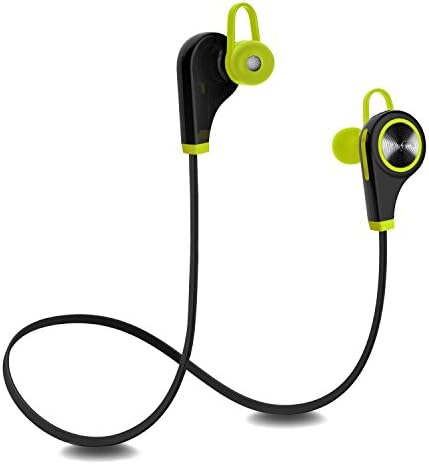 PluStore Sport Bluetooth Headphones True Fidelity Sound Bluetooth Earbuds with Long Battery Life Tangle Free Cord and Built-In Mic