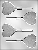 CK Products Heart with Lines Sucker Chocolate Mold