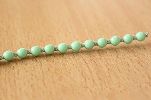 Roller and Roman Shade Blind Beaded Chain Cord 8#,white Plastic Roller Blind Chain Repair 4x6mm, 100yards per lot, Blind Beaded Cord for Roller Blind Fitting, multi-color available (light green)