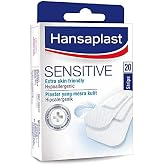Hansaplast Sensitive' 20s'-Secure Bandages and compresses Hypoallergenic for Sensitive Skin.
