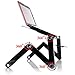 Azadx Notebook Computer Stand, Adjustable Aluminum MacBook Laptop Desk, Portable Home Use Executive Office Assembled Folding Table, Light Weight Ergonomic TV Bed Lap Tray (Black, Stand)thumb 3