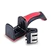 Knife Sharpener By Zealworld – Best Choice for Every Chef's Kitchen. 2 Stage System for Sharpening Blunt Knives. Free Cleaning Brush. (Red) Other Colors Available.