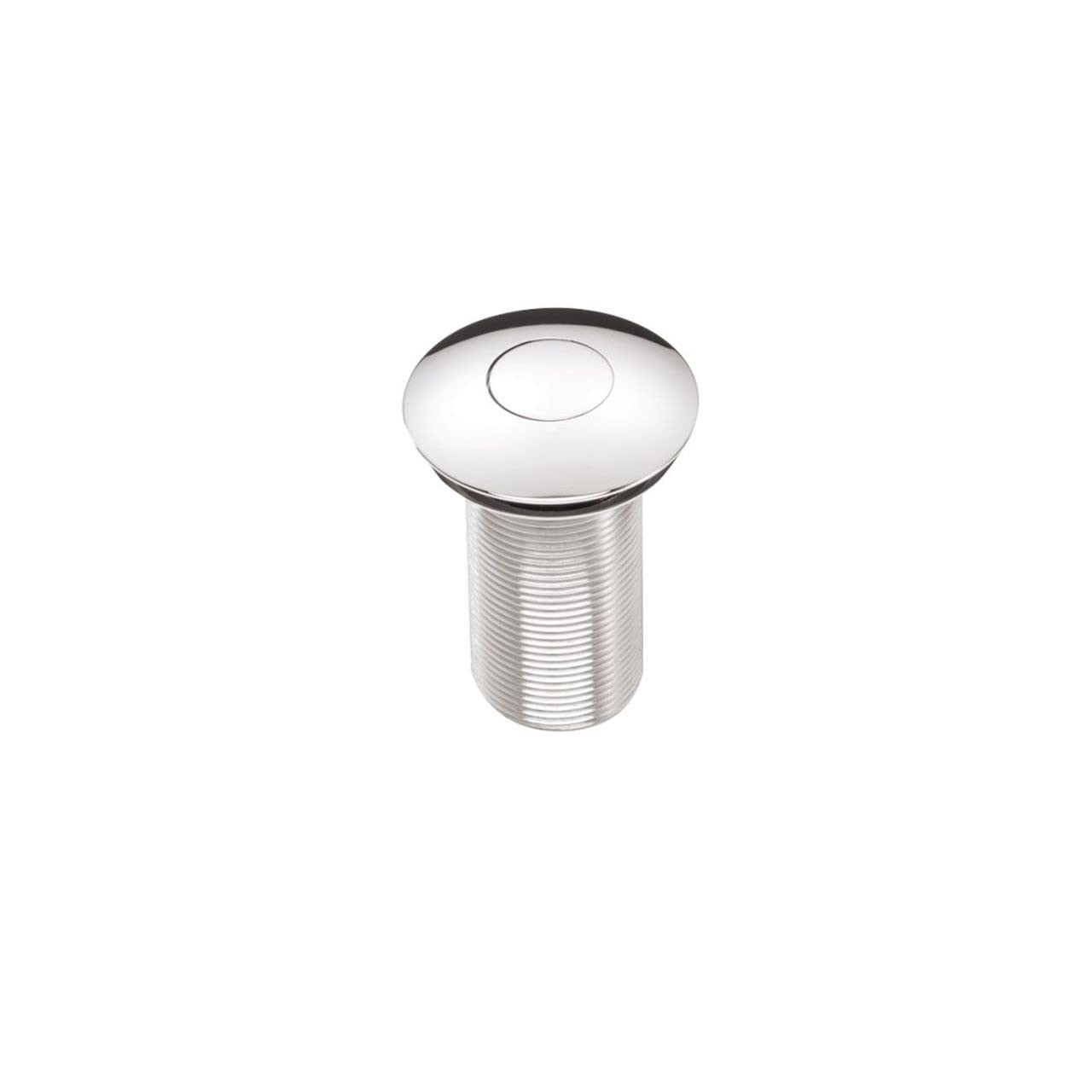 Bristan W BASIN09 C Round Push Basin Waste Unslotted C, Chrome