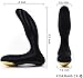 PALOQUETH Male Vibrating Prostate Massager Sex Toy with 2 Powerful Motors & 10 Stimulation Patterns for Wireless Remote Control Anal Pleasure, Unisex G Spot Vibrator Anal Sex Toy, Black