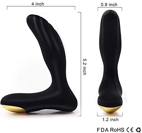 PALOQUETH Male Vibrating Prostate Massager Sex Toy with 2 Powerful Motors & 10 Stimulation Patterns for Wireless Remote Control Anal Pleasure, Unisex G Spot Vibrator Anal Sex Toy