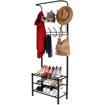 Amazon.com: 1 X Metal Entryway Storage Bench with Coat Rack: Kitchen