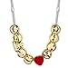 Expression Jewelry Emoticon Charms Necklace - 18K Gold Plated with 10 Pieces of Interchangeable Enamel Smile Faces #6