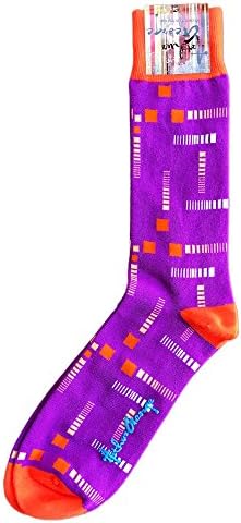 Arthur George by Robert Kardashian Men's Fashion Socks Purple and Orange