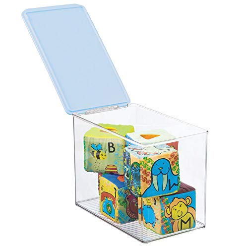 mDesign Plastic Stackable Toy Box Storage Organizer Bin Container with