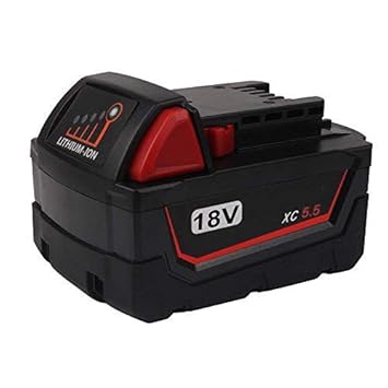 18V 5.5Ah Werkzeug Batterie Ersatz Milwaukee Akku 18V Li-ion Kompatibel mit Milwaukee M18 M18B XC 48-11-1815 48-11-1820 48-11