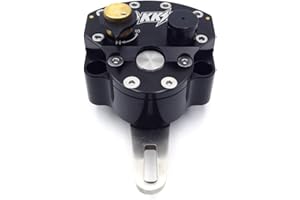 PROOTOM Motorcycle Front Steering Damper Stabilizer Fit For CRF YZF EXC RMZ KLX Most Motorcycle Enduro Pit Dirt Bike Universal Front Motorcycle Safety Control Adjustable Moto Accessories (Black)