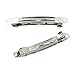 Coobbar 24pcs Metal Silver French Barrette Hair Clips for DIY Hair Clip Craft Bows