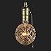 Edison 1-Light Plug-In Mini Pendant, Bronze, Matte Finish, Designer Black Fabric Cord, Pull Chain On/Off Switch,65446