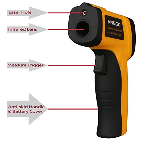 image for ANGGO Infrared Thermometer, Non-contact Digital Laser Temperature Gun 