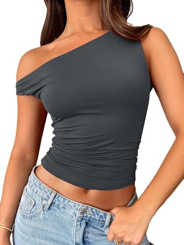 TiulZial Off the Shoulder Tops for Women - Going Out Top Double
