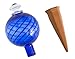 8116 12 oz Dark Blue Spiral Fluted Watering Globe & Stake Set, 3-1/2