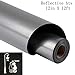 guangyintong Reflective Dark Grey Heat Transfer Vinyl HTV Rolls, 12