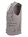 LUSI MADAM Men's Poplin Outdoors Travel Sports Multi-Pockets Work Fishing Vest 2X-Large Coffee