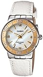 Casio Women's Core LTD2000L-7AV White Leather Quartz Watch with Mother-Of-Pearl Dial