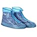 Whose Lemon Fashion Women Girls Zippered Winter Warm Snow Proof Waterproof Shoes Cover Rain PVC Reusable Sport Slip-resistant Wear-resistant Portable Foldable Shoes Covers Blue XL