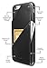 HUSKK [iPhone 6/6S] Wallet Case with Drop/Shock Protection - Card Holder for Up to 8 Cards - Quickdraw Black [Eco Leather TPU]