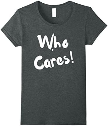 Womens Who cares T Shirt Medium Dark Heather