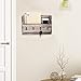 MyGift Wall Mounted Rustic Torched Wood Entryway Mail Sorter Holder Organizer with 4 Key Hooks
