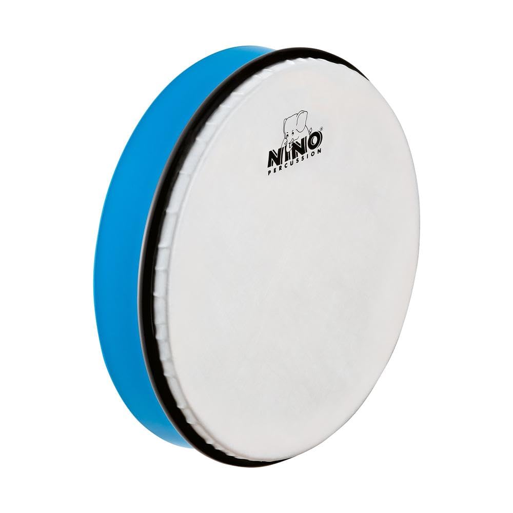 Nino Percussion Hand Drum Instrument - Large Hand drum for Children from 5 Years - Diameter 10 inch (ca. 25 cm) - Plastic, Blue (NINO5SB)