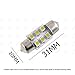 SAWE - 31MM 6-SMD 3528 Festoon Dome Map Interior LED Light Bulbs Lamp DE3175 DE3022 DE3021 3024 (10 pieces) (White)