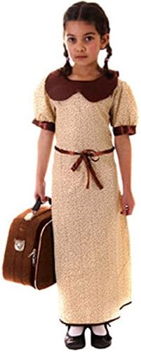 Global Fashion Boy Girl Childrens Ww2 Evacuee 1940S Orphan Fancy Dress Costume Book Week 4-12 #~