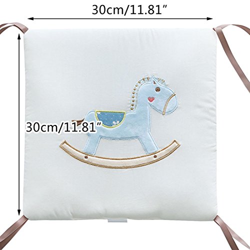 Hengfey Baby Crib Bumper Breathable Cotton Pad Horse 30 cm × 6 PCS - Thumbnail 5
