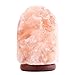 Minerva Natural Himalayan Salt Lamp 8-10 lbs - Stainless Steel Base - Hand Carved Crystal Rock Night Light, Touch Dimmer Switch (3 Intensity), 2 Bulbs & User Manual