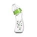 HaloVa Glass Baby Bottle, Anti-colic Feeding Nursing Bottle for Newborn Toddler Infant, Non-toxic, 5 Ounce, Green