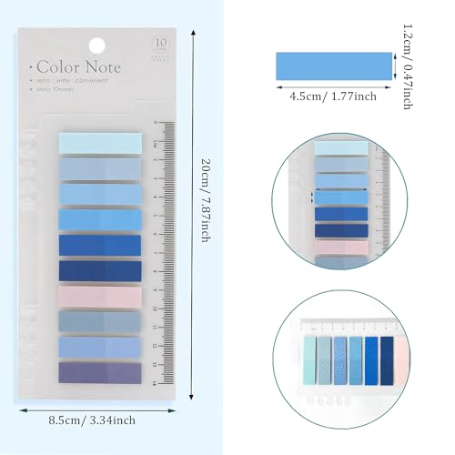 GetALift 3200pcs Sticky Tabs for Books, Colored Book Tabs for Annotating Books, Translucent Sticky Note Tabs for Page Markers Reading Tabs, Writable Post It Tabs Book Flags Sticky Index Tabs (Morandi)