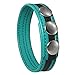 3-Snap Adjustable Leather Erection Ring - Teal