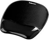 Fellowes Crystals Gel Mouse Mat Wrist Support Black - Non Slip Base view 4