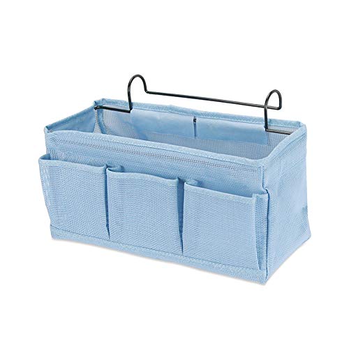 Trycooling-Bedside-CaddyBedside-Organizer-Caddy-Hanging-Storage-with-3-Pockets-for-Dorm-Hospital-College-Bunk-Bed-Blue