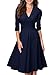 Miusol Women's Retro V Neck Vintage Style Cocktail Party Swing Dress