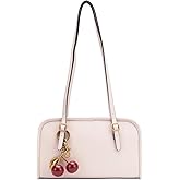 MINKARS Swing Zip Shoulder Bag with Cherry Bag Charm