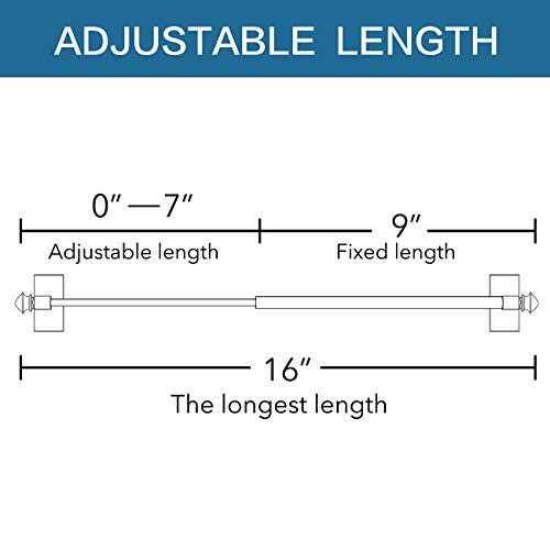 H.VERSAILTEX Curtain Rods for Metal Doors MultiUse Rods for
