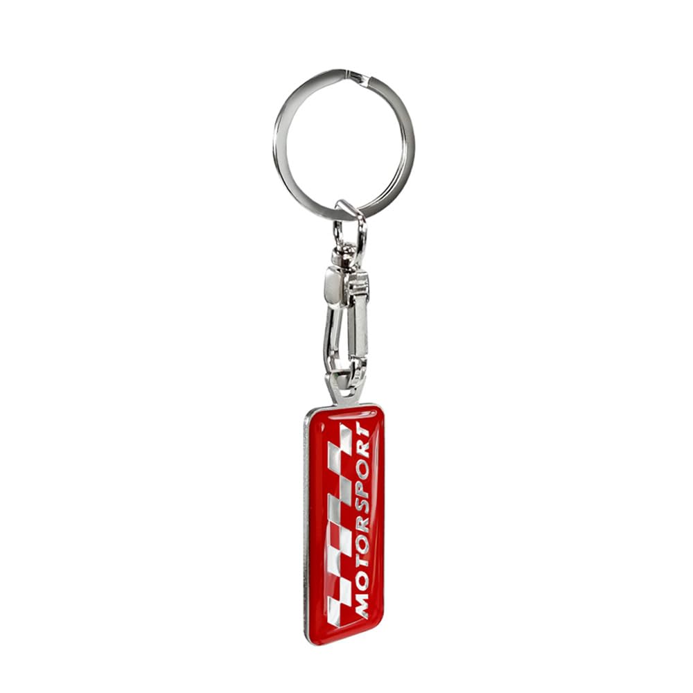 Avisa Stainless steel key chain - 'Motorsport' Red
