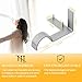 Lnlofen Single Curtain Rod Holders - 2Set(6Pcs) - Curtain Rod Brackets - No Drilling - Adjustable - Tap Right into Window Frame for Window Bedroom Decoration (Silver)